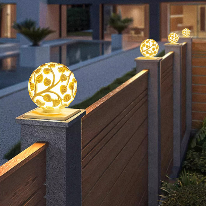 Solar Garden Light - Luces de columna para exteriores, luces