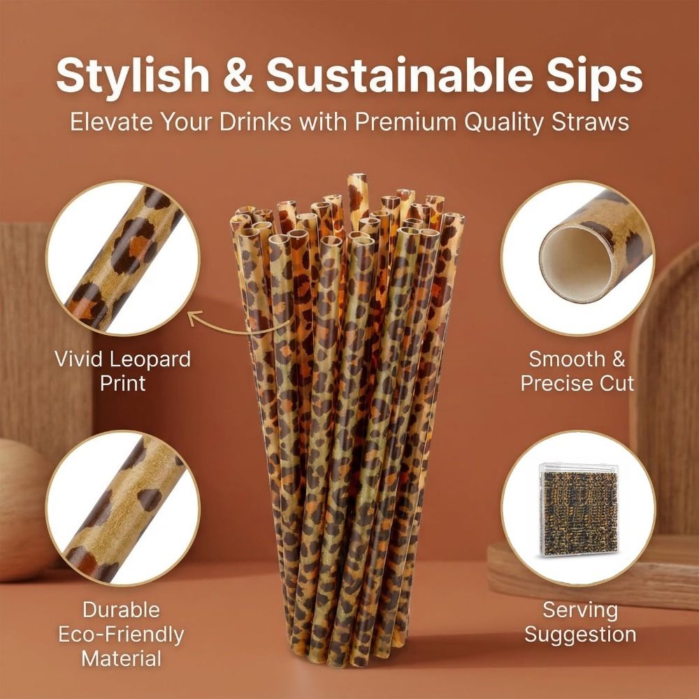 Reusable Straw - Pajitas de Beber con Estampado de