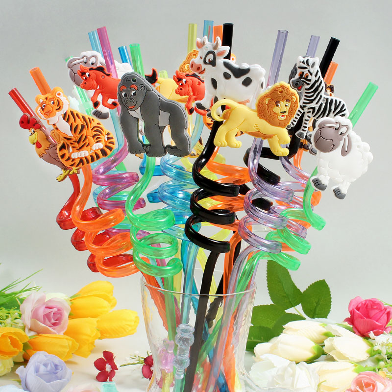 Reusable Straw - Paquete de 12 pajitas con temática