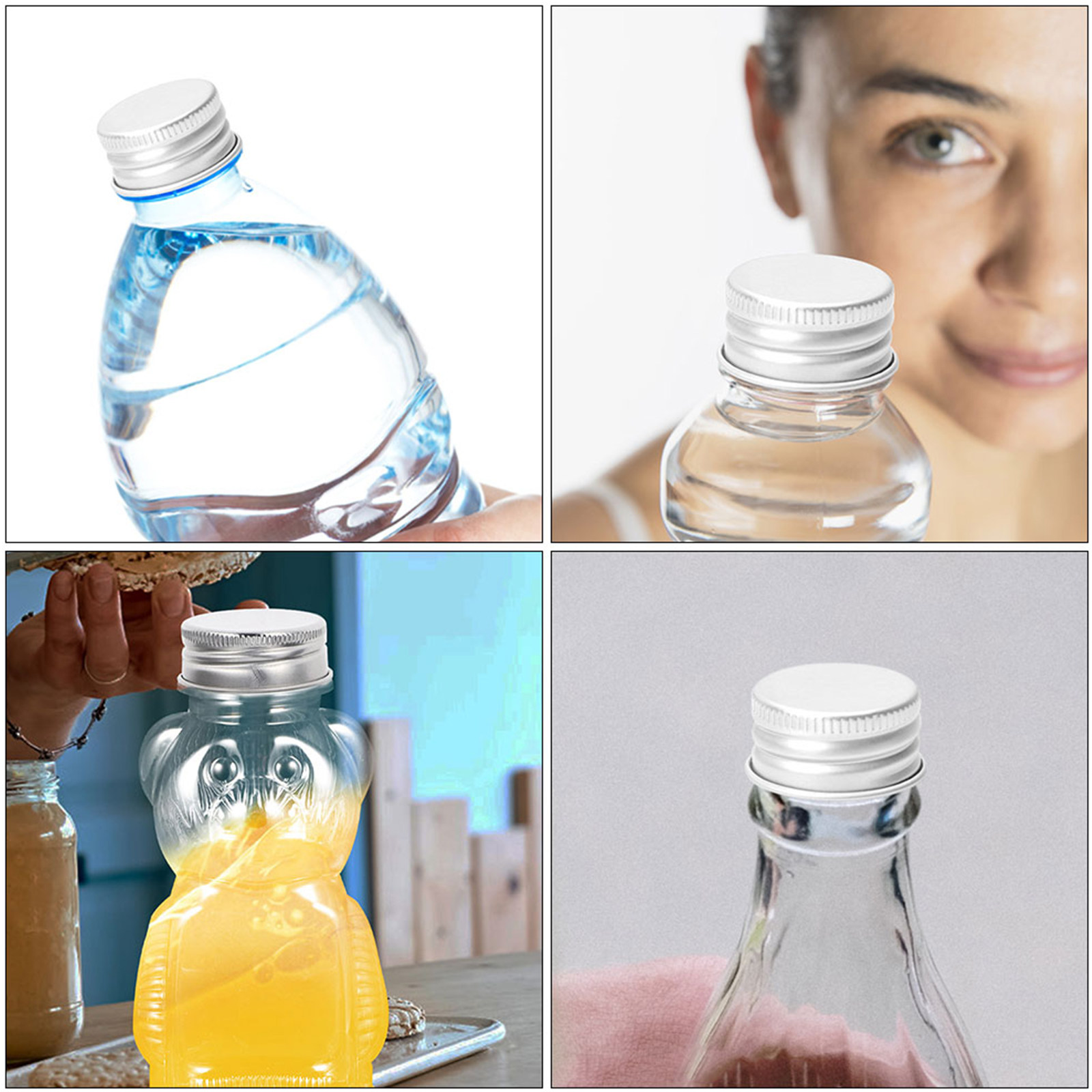 80 tapas de rosca de aluminio  - Reusable Bottle reseña y precio