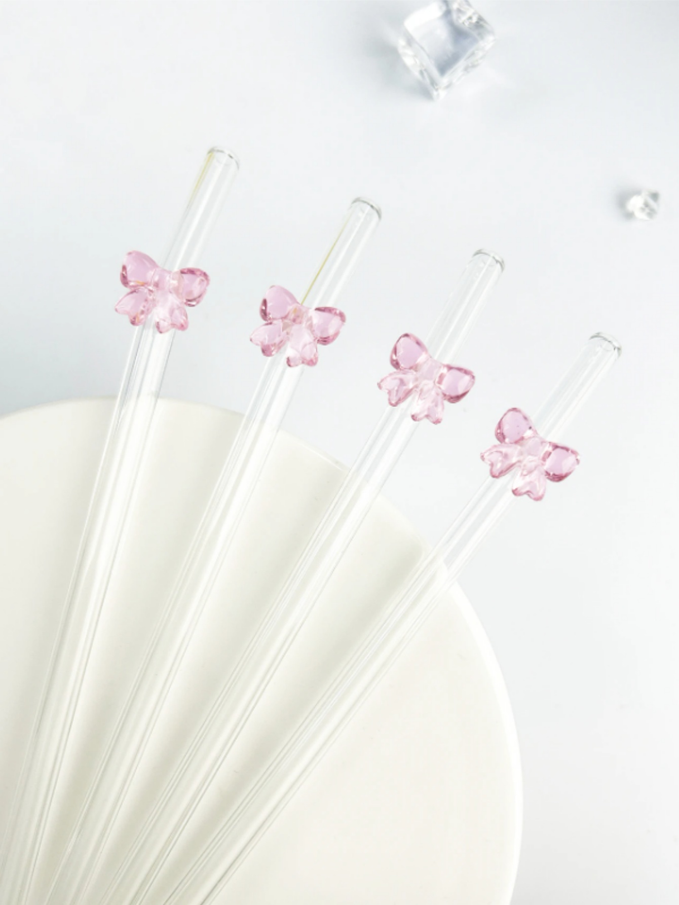 Pajita de cristal con lazo ros - Reusable Straw reseña y precio