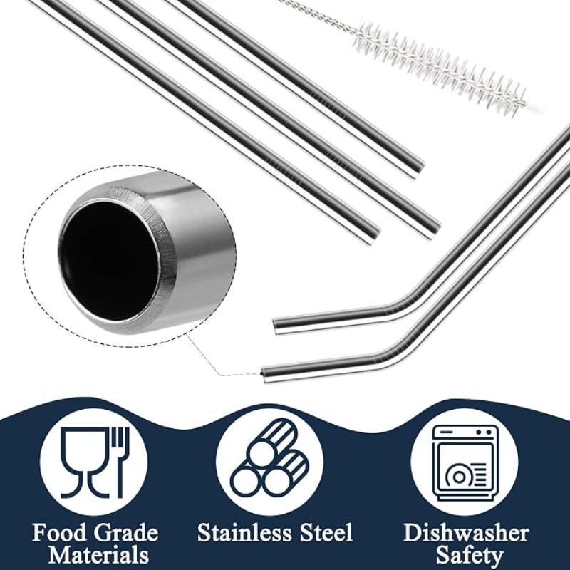 3 pajitas metálicas reutilizab - Reusable Straw reseña y precio