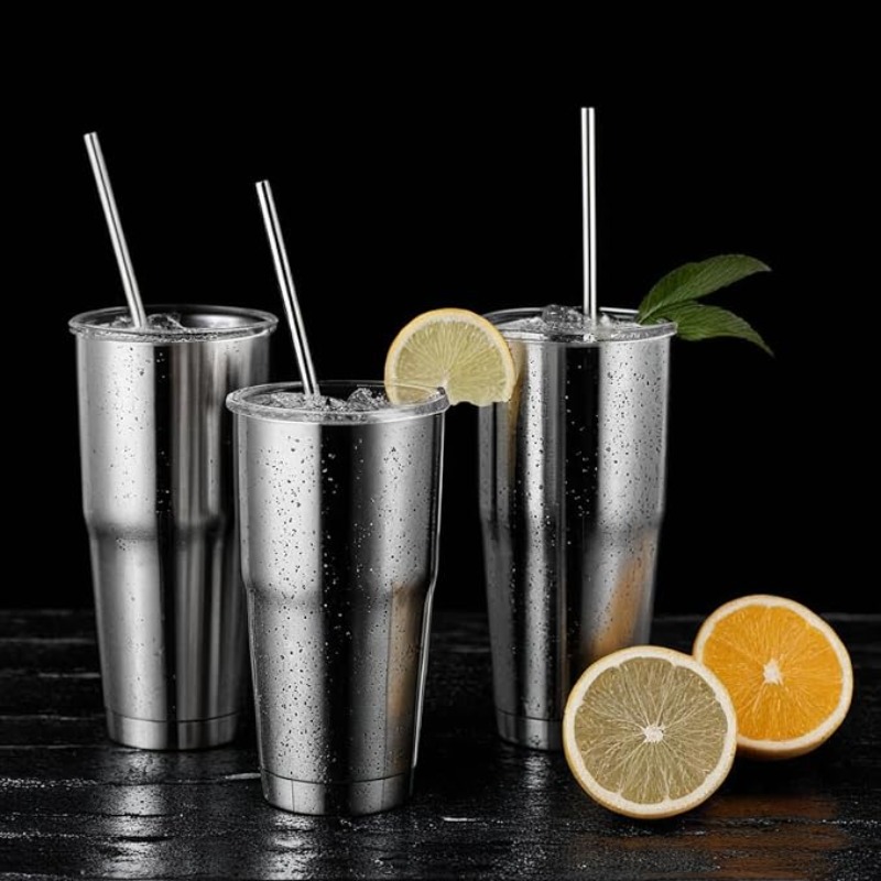 3 pajitas metálicas reutilizab - Reusable Straw reseña y precio