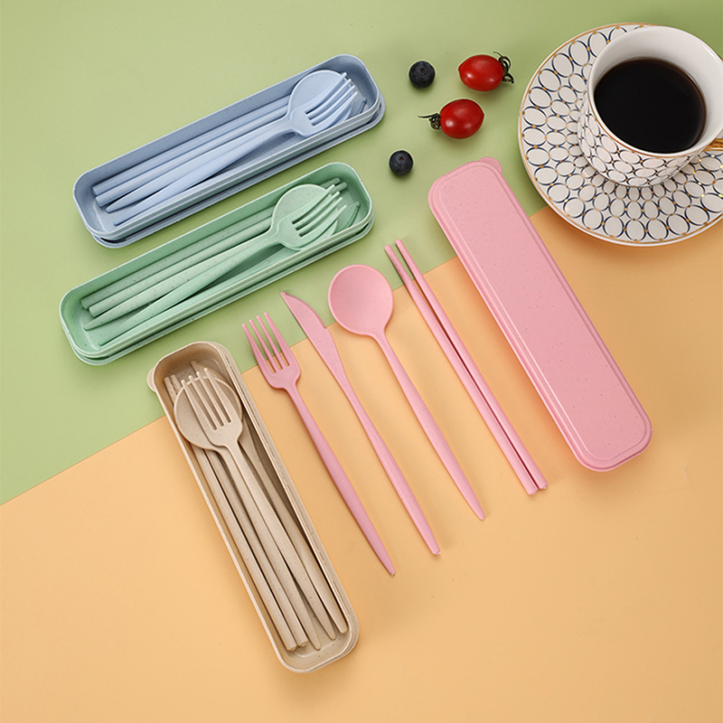 Juego de 4 utensilios portátil - Reusable Straw reseña y precio