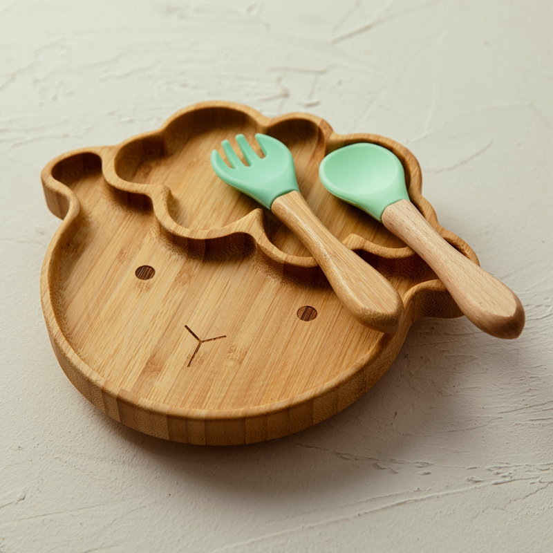 Vajilla de 4 piezas para niños - Bamboo Cutlery reseña y precio
